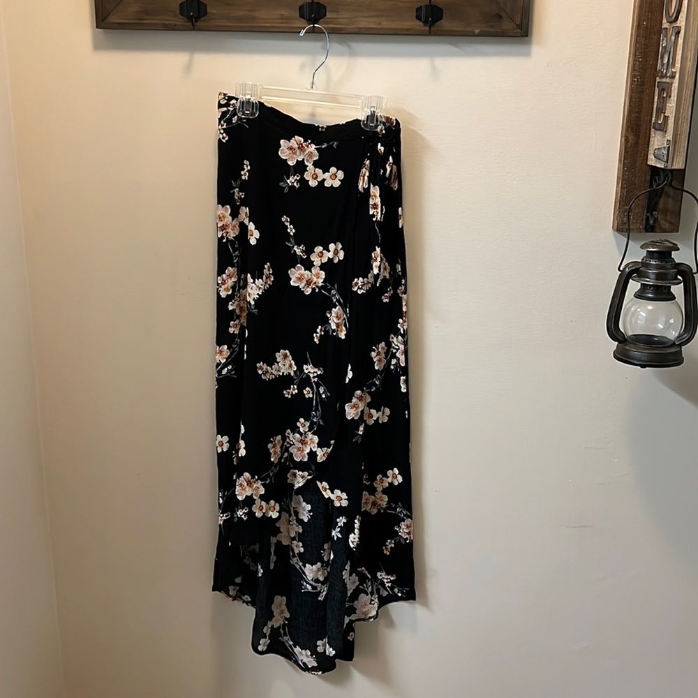 High low floral skirt